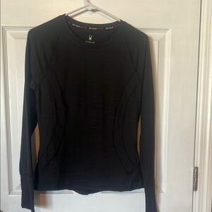 Spyder Black Fitted Long Sleeve Tee